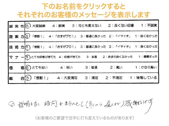 お客様の声